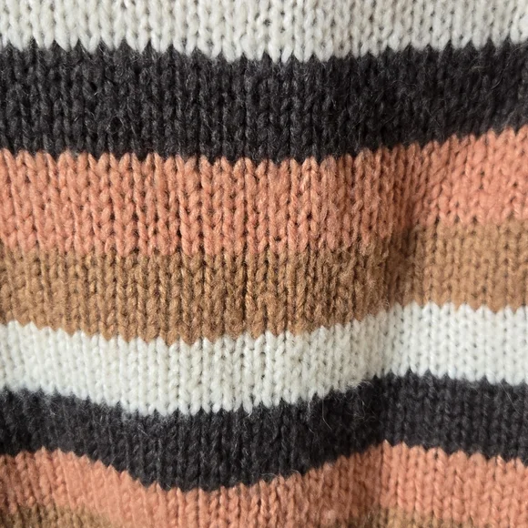 Madewell Balloon Sleeve Sweater ir Stripe Mix Women's Size XxS Wool Blend#84 - Picture 6 of 9